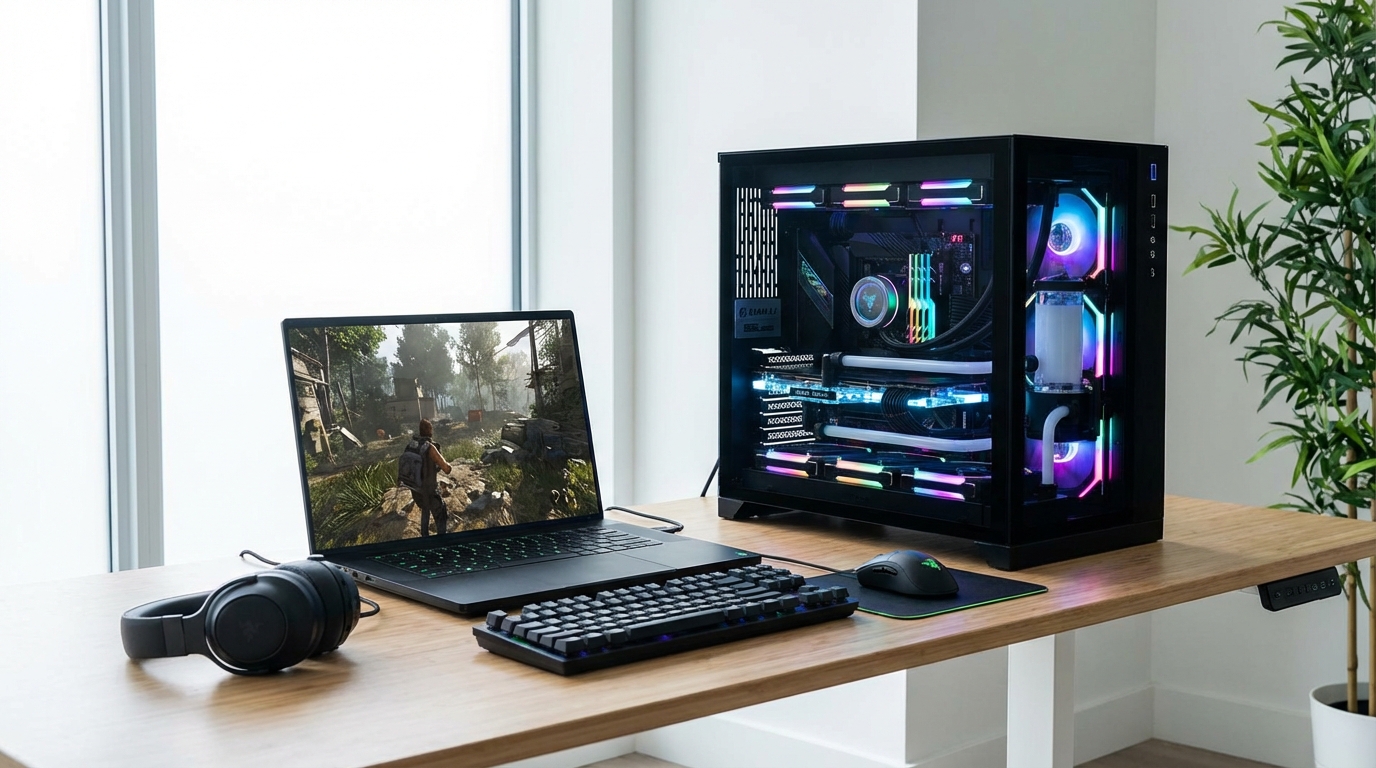 Gaming laptop vs desktop comparison 2026