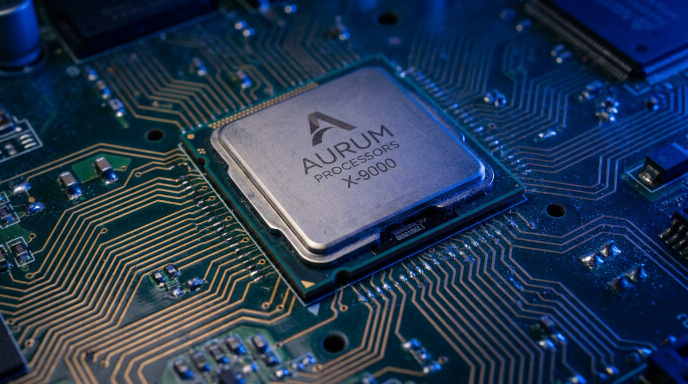Close-up of a computer motherboard chip