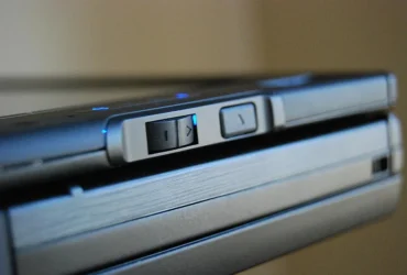 Slider and button controls on the edge of a Dell Latitude XT